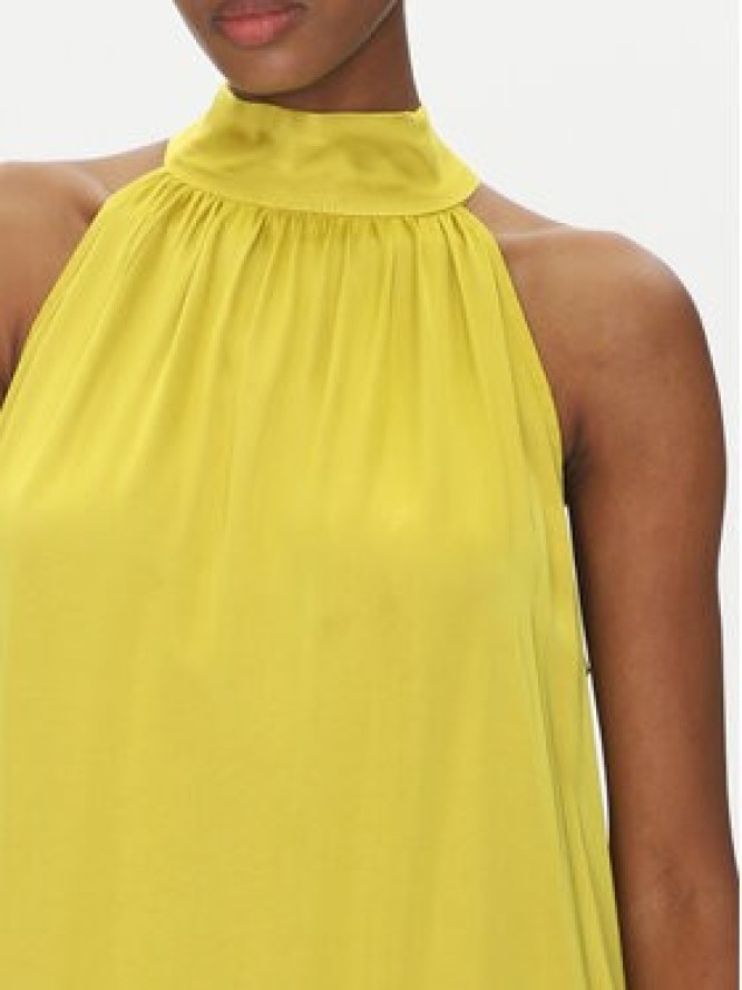 ViCOLO Sukienka koktajlowa TD0768 Żółty Regular Fit