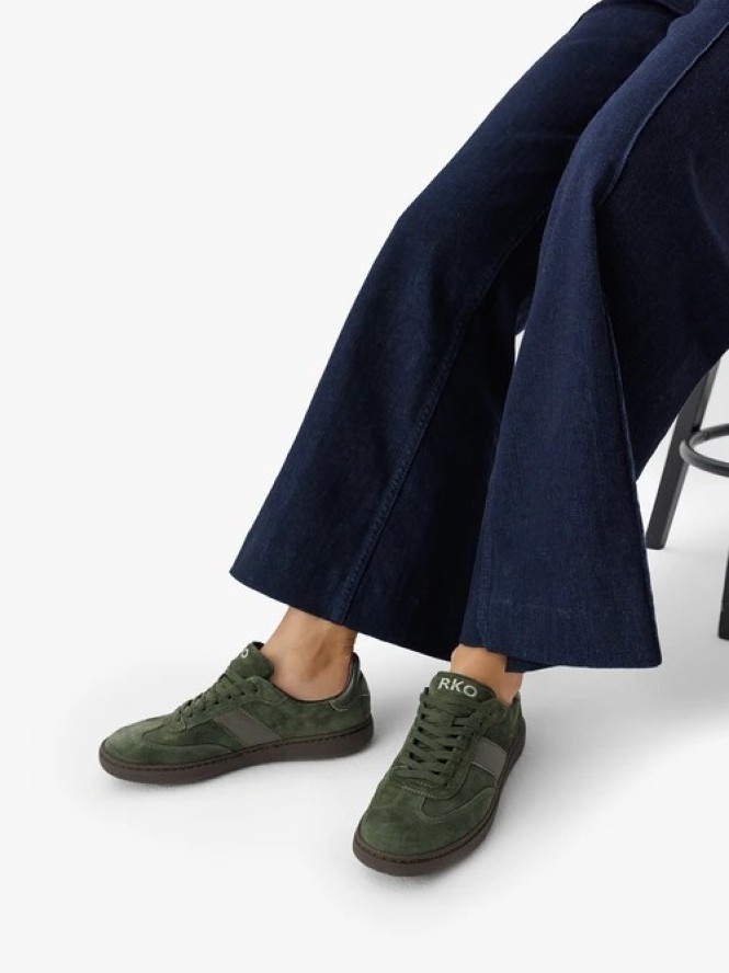 Zielone casualowe półbuty