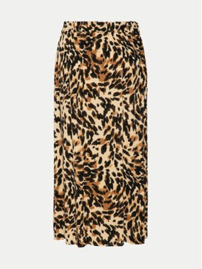 YAS Spódnica midi Savanna 26028279 Brązowy Regular Fit