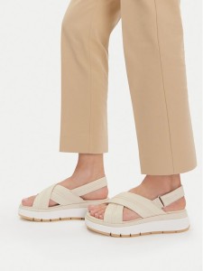 Clarks Sandały Tuscan Cross 26181470 Écru