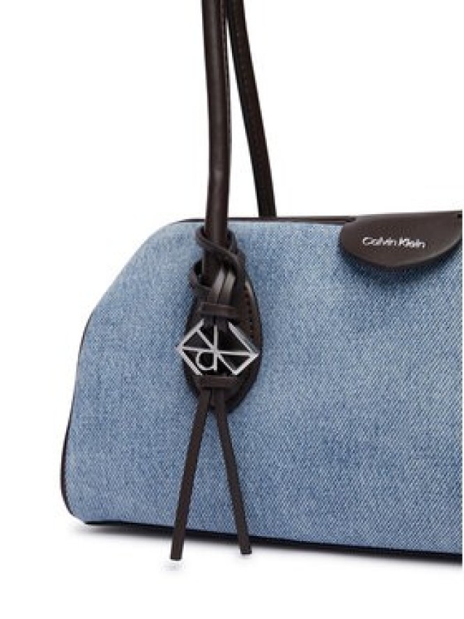 Calvin Klein Torebka Emblem Trio Denim Shoulder Bag LV04F3830G Niebieski