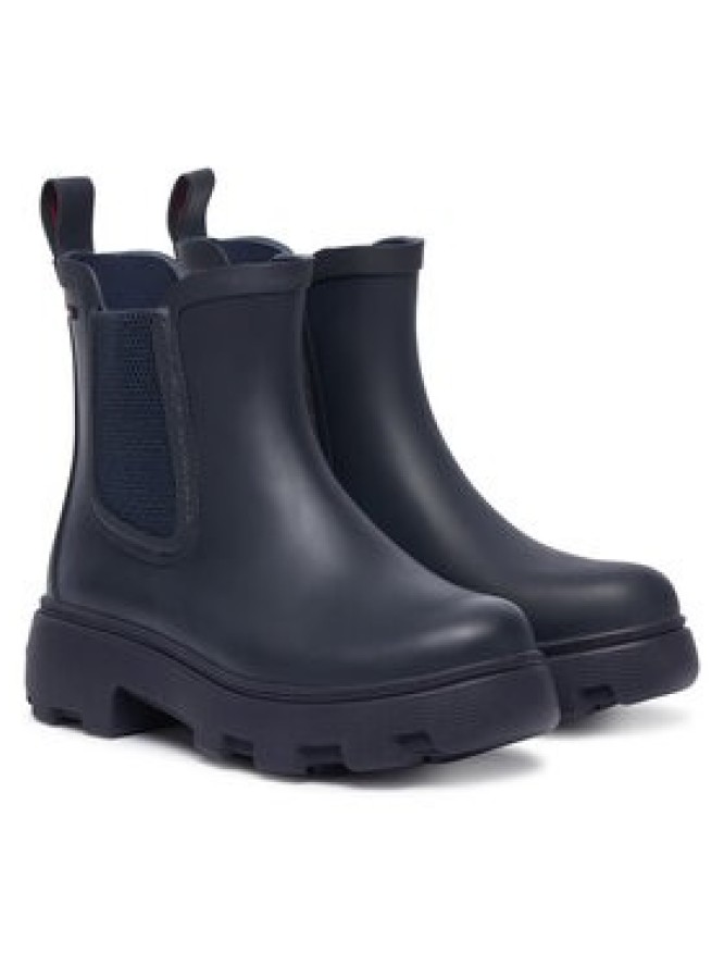 Tommy Hilfiger Kalosze Flag Cleated FW0FW09387 Granatowy