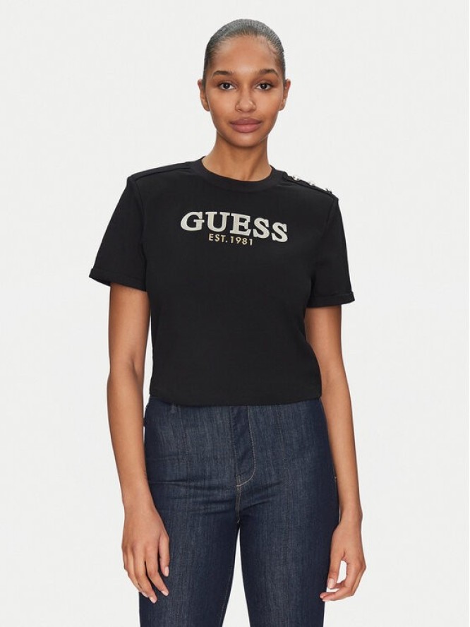 Guess T-Shirt W5GI15 K8FQ4 Czarny Regular Fit