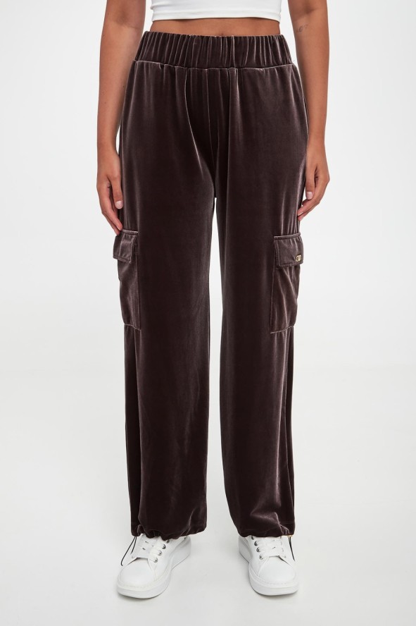 Spodnie damskie welurowe LIU JO