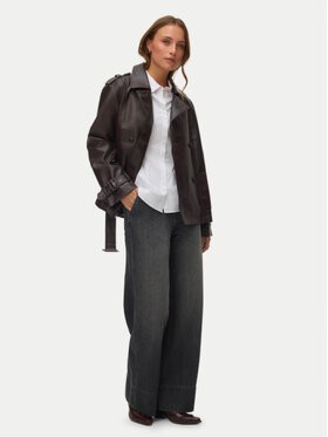 Vero Moda Kurtka z imitacji skóry Gabby 10348783 Brązowy ciemny Regular Fit