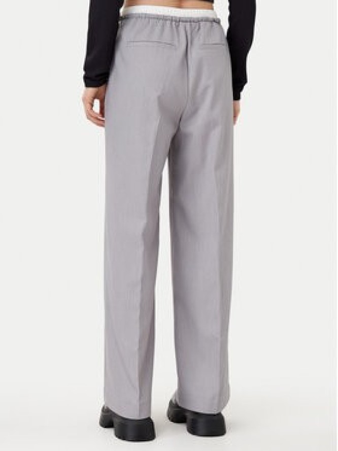 Noisy May Spodnie materiałowe Alva 27033258 Szary Straight Fit