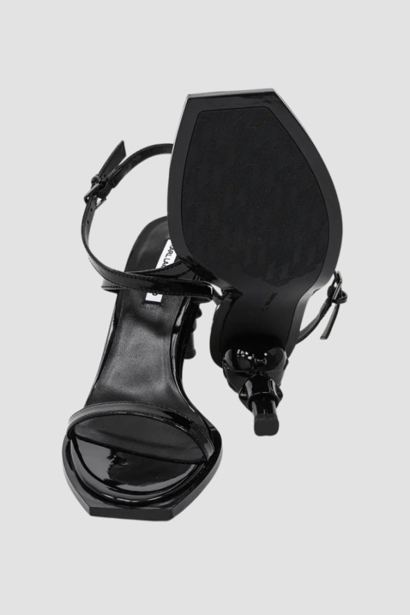 KARL LAGERFELD Czarne damskie sandały KARL NFT HEEL, Rozmiar 38