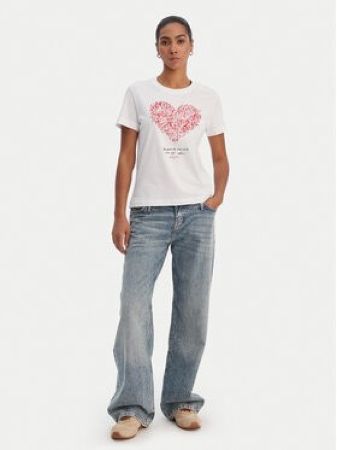 Desigual T-Shirt 26SWTK06 Biały Regular Fit