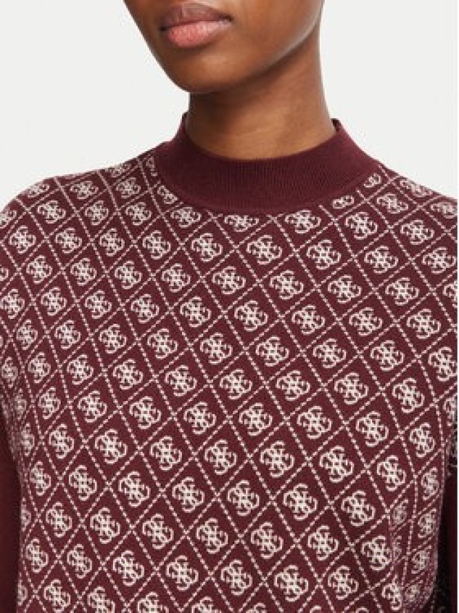 Guess Sweter W5BR23 Z3JD2 Bordowy Regular Fit