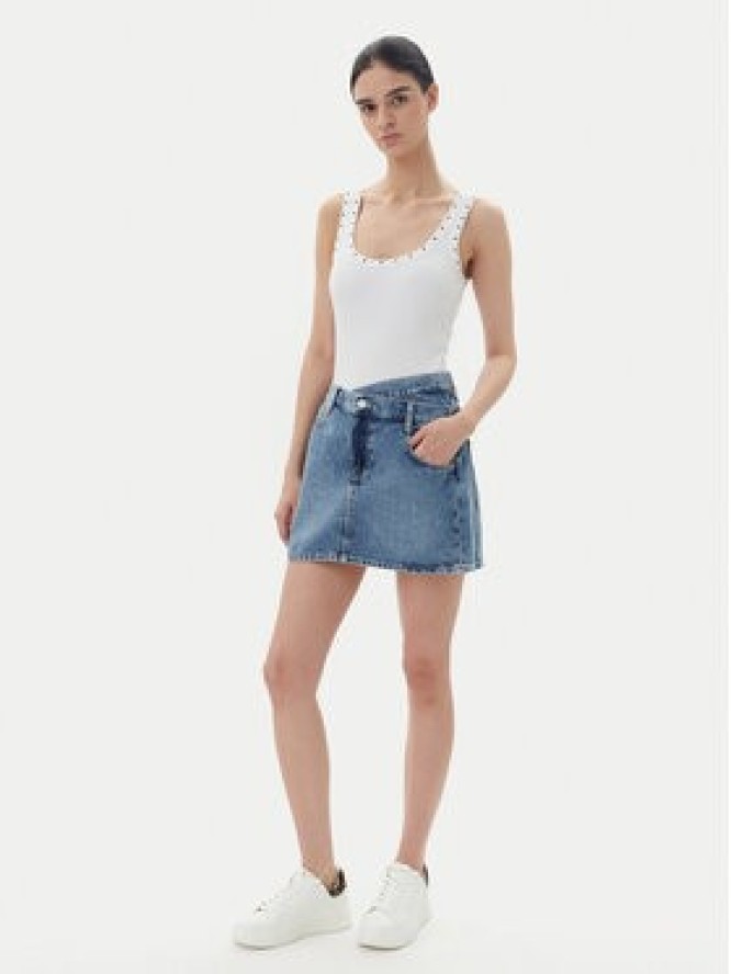 Guess Spódnica jeansowa W5YD1C D5QKB Granatowy Regular Fit