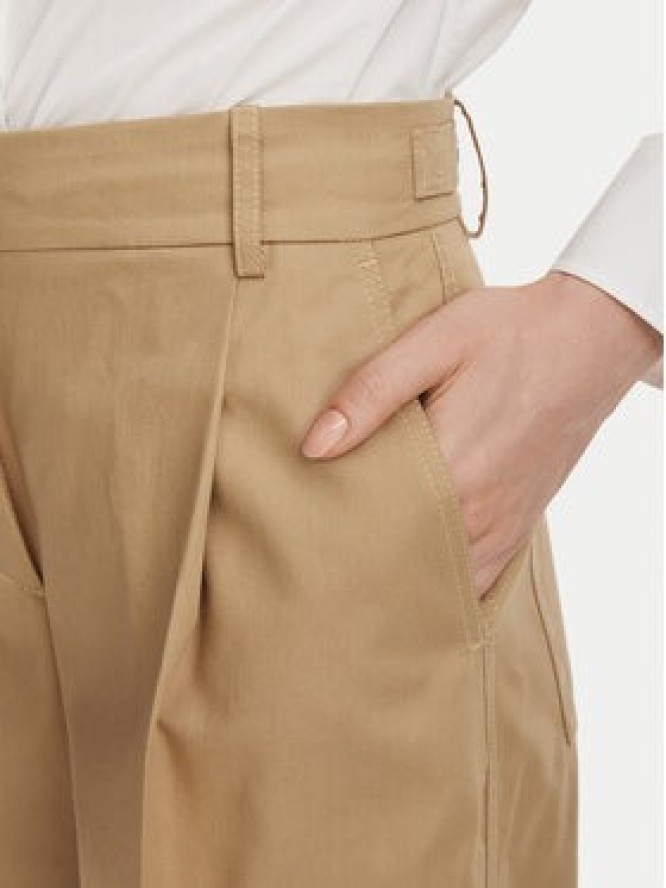 Tommy Hilfiger Spodnie materiałowe Dressing WW0WW50135 Beżowy Wide Leg