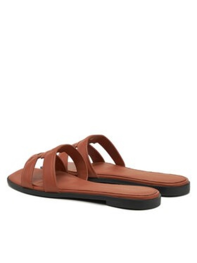 Tommy Hilfiger Klapki Th Logo Strap Mule FW0FW08671 Brązowy