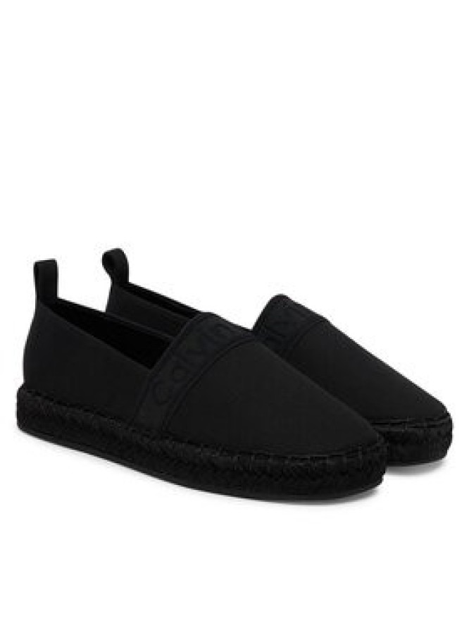 Calvin Klein Espadryle Oblique Espadrille Webbing HW0HW02934 Czarny