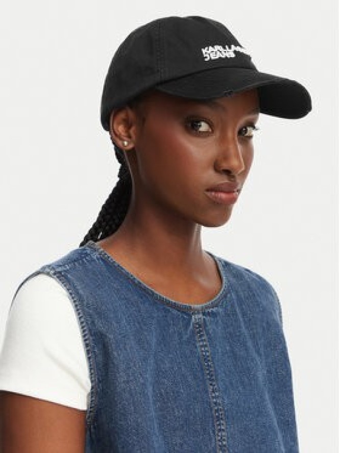 Karl Lagerfeld Jeans Czapka z daszkiem B2W33072 Czarny