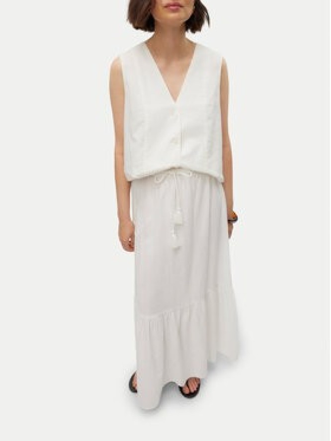 Vero Moda Spódnica maxi Pretty 10311167 Biały Regular Fit