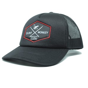 Czapka Trucker pikowana / Uniwersalny rozmiar (Czarny/Czarny)