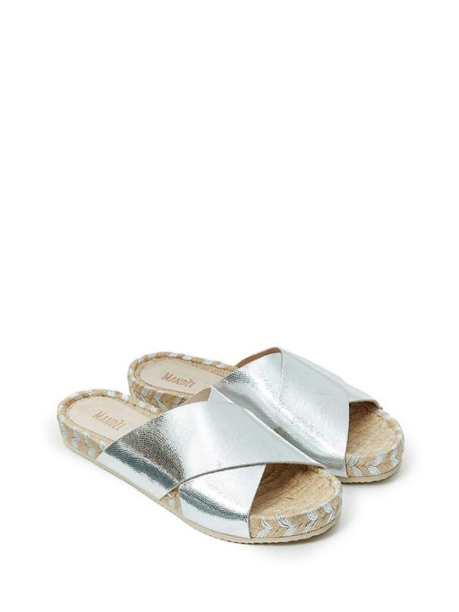 Mandel Klapki w kolorze srebrnym rozmiar: 39