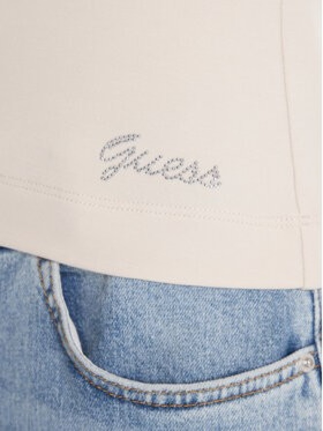 Guess Bluzka W5BP46 KCYV2 Beżowy Slim Fit
