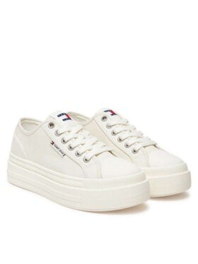 Tommy Jeans Sneakersy Tjw Foxing Flatform Lc EN0EN02736 Biały