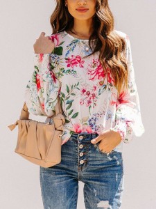 LA Angels Bluzka w kolorze kremowo-różowym rozmiar: L