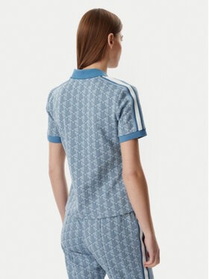 Lacoste Polo DF3364 Niebieski Slim Fit