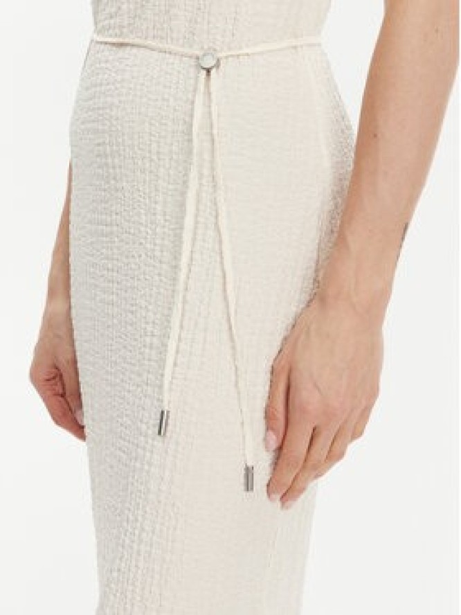 Calvin Klein Sukienka letnia K20K208304 Écru Slim Fit