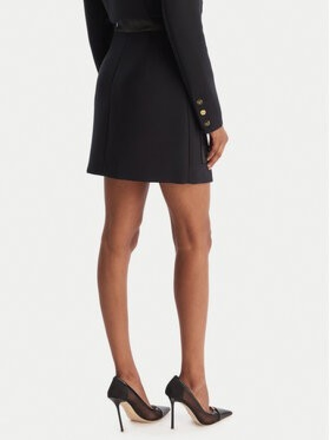 Elisabetta Franchi Spódnica trapezowa GO-120-57E2-V490 Czarny Regular Fit