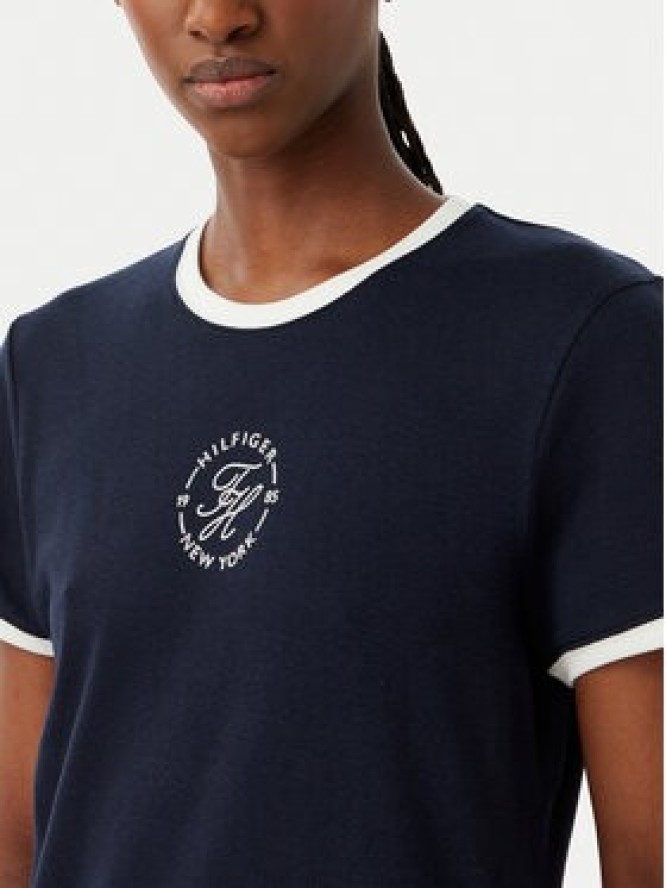 Tommy Hilfiger T-Shirt WW0WW50032 Granatowy Regular Fit