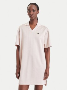 Lacoste Sukienka codzienna EF8309 Różowy jasny Regular Fit