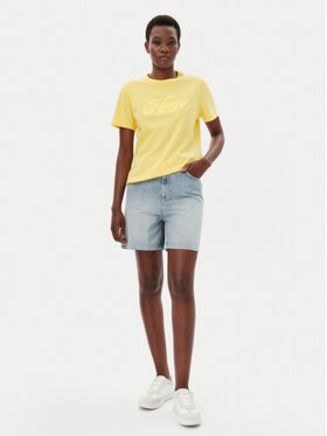HUGO T-Shirt Damacia_4 50539101 Żółty Regular Fit