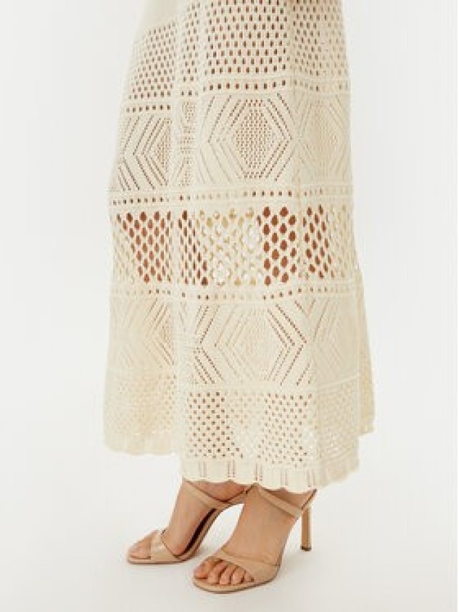 TWINSET Sukienka dzianinowa 251LL3SBB Beżowy Regular Fit