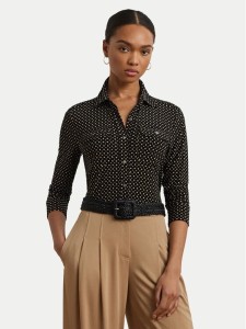 LAUREN RALPH LAUREN Koszula 200971090001 Czarny Slim Fit