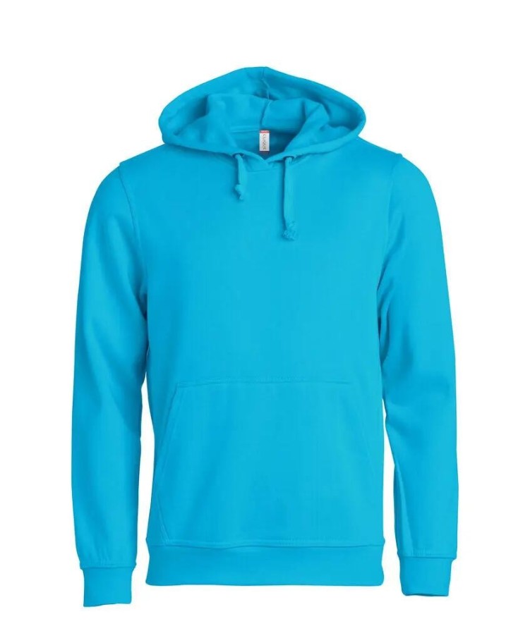 clique Basic Hoody bluza z kapturem unisex turkusowa – turquoise