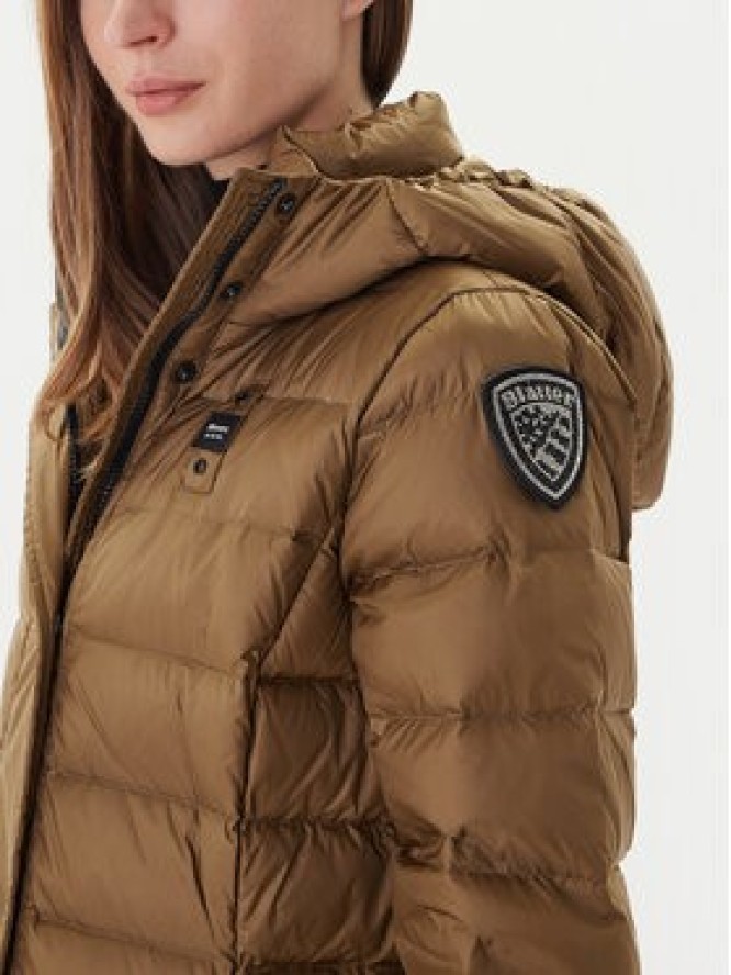 Blauer Kurtka puchowa Impermeabile 25WBLDK03101 Zielony Regular Fit