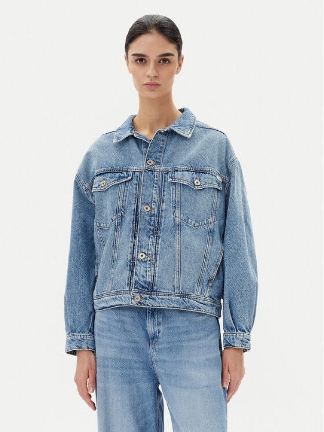 Mustang Kurtka jeansowa Arcata 1016219 Niebieski Loose Fit