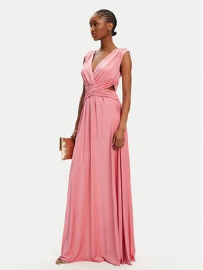 ACCESS FASHION Sukienka wieczorowa 53-3389-391 Różowy Slim Fit