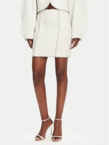 ROTATE Spódnica mini 1136773042 Écru Regular Fit
