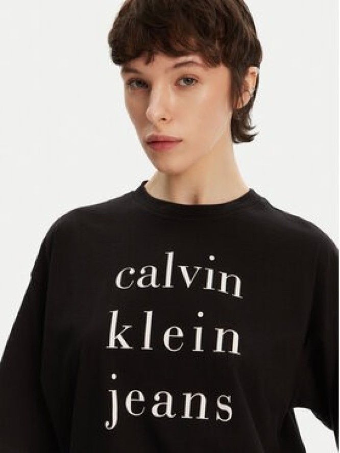 Calvin Klein Jeans T-Shirt LV047B827G Czarny Relaxed Fit