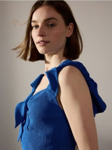 Top z wiązaniem - niebieski