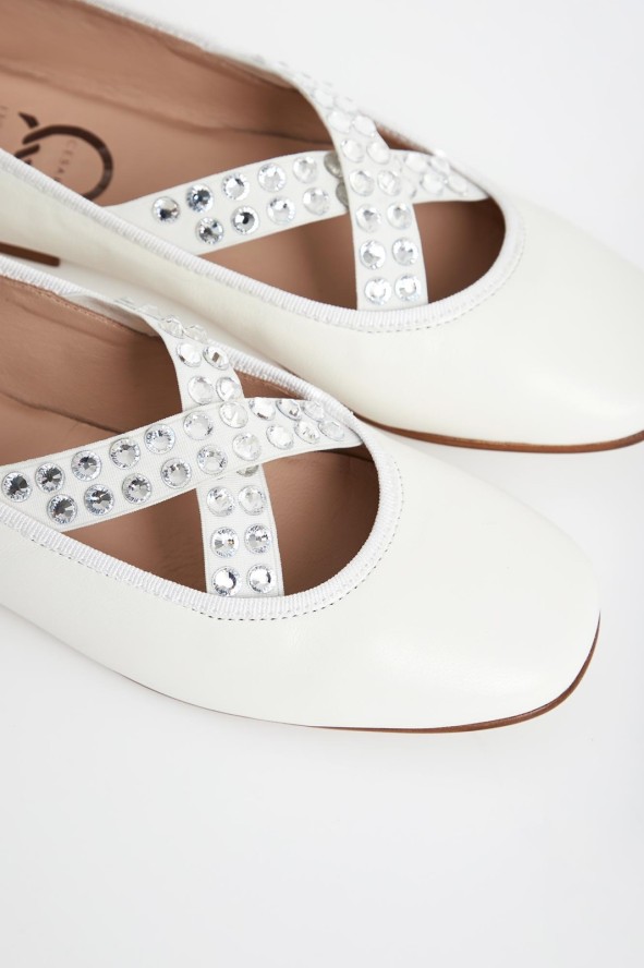 Baleriny damskie skórzane CESARE CASADEI