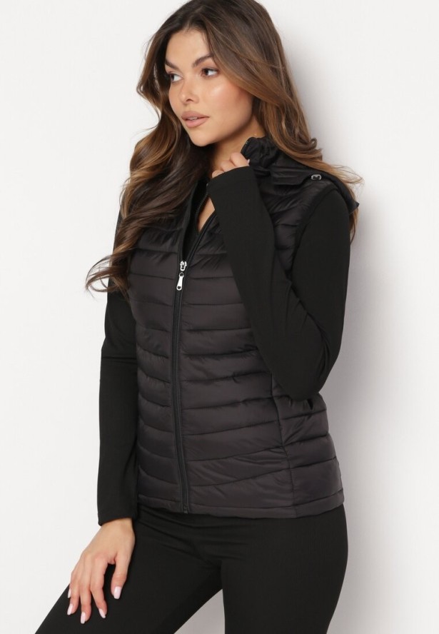 Czarna Pikowana Kamizelka Namike