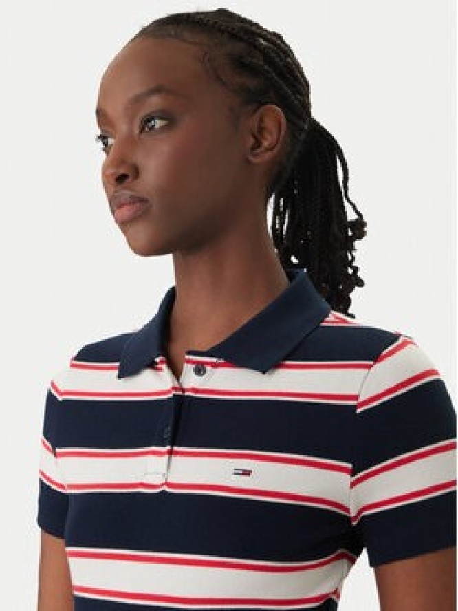 Tommy Jeans Polo DW0DW22327 Granatowy Slim Fit