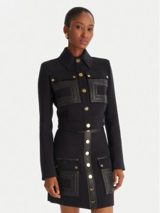 Elisabetta Franchi Marynarka GI-159-57E2-V750 Czarny Regular Fit