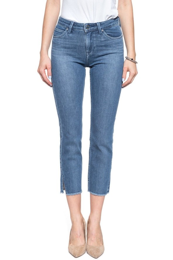 SPODNIE DAMSKIE LEE ELLY CROPPED RAW HEM BODY OPTIX L32RQYYF 112107698