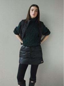 Hunter Spódnica mini HARW0035242 Czarny Regular Fit