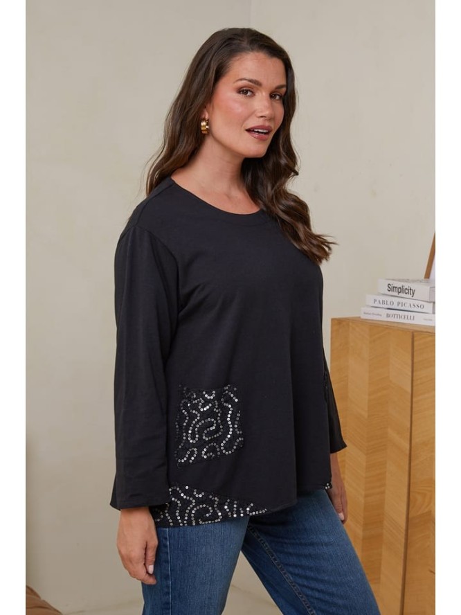 Curvy Lady Tunika w kolorze granatowym rozmiar: 48/50