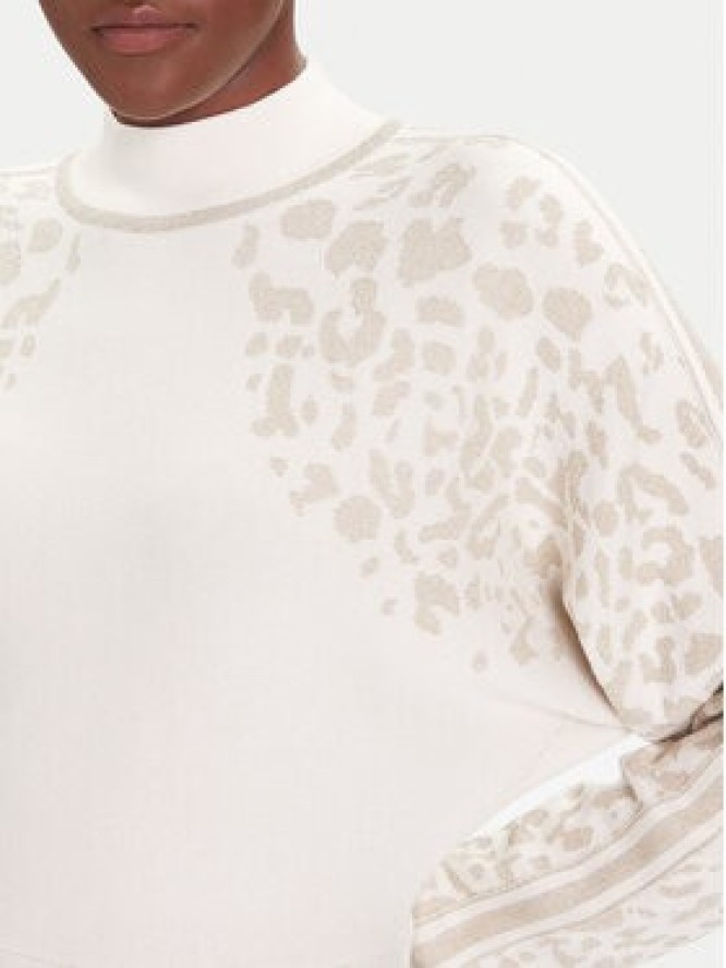 Liu Jo Sport Sukienka dzianinowa TF5176 MS49I Écru Regular Fit