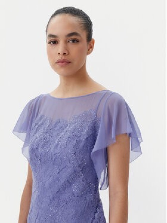 Luisa Spagnoli Sukienka koktajlowa Paniere 541685 Niebieski Regular Fit