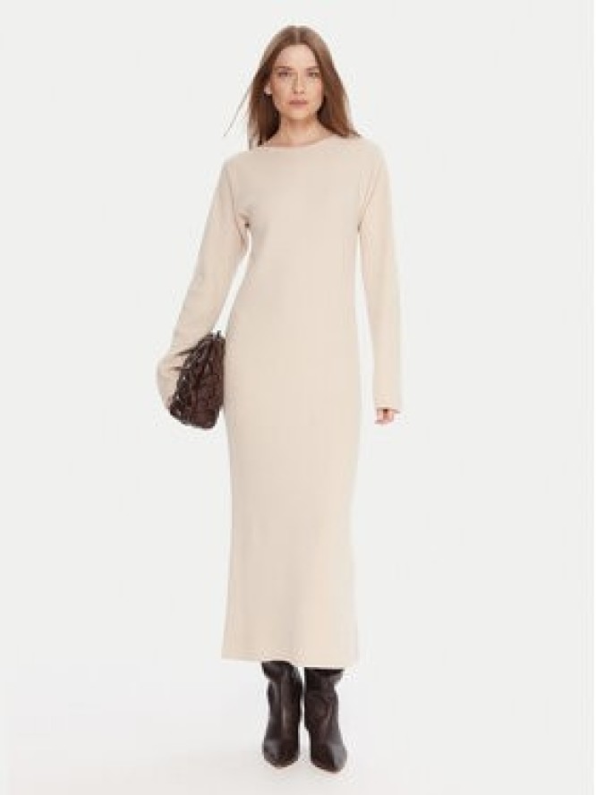 Kontatto Sukienka dzianinowa 3M0879C Beżowy Regular Fit