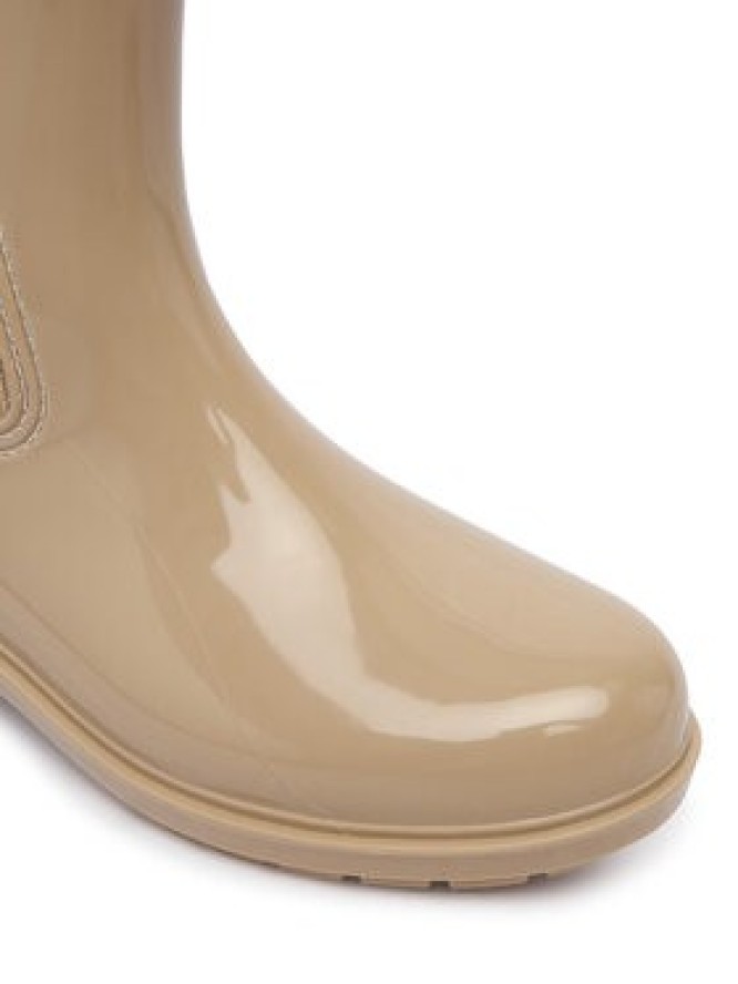 Tommy Hilfiger Kalosze Th Buckle Glossy Ankle Rain Boot FW0FW09543 Beżowy